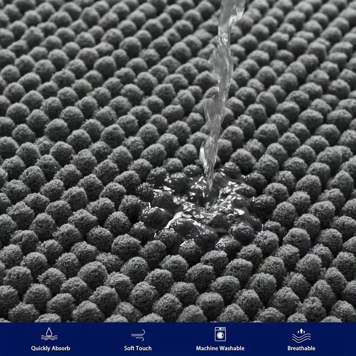 Tapis de bain épais d'angle circulaire