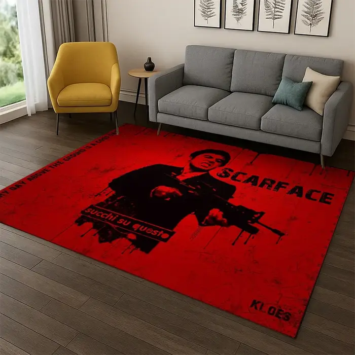 Tapis 3D Scarface Classic Movie Tony pour chambre à coucher