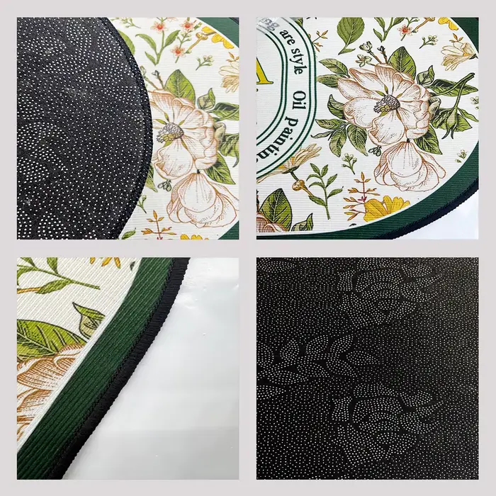 Tapis d'angle de cuisine en vinyle antidérapant absorbant pour chat