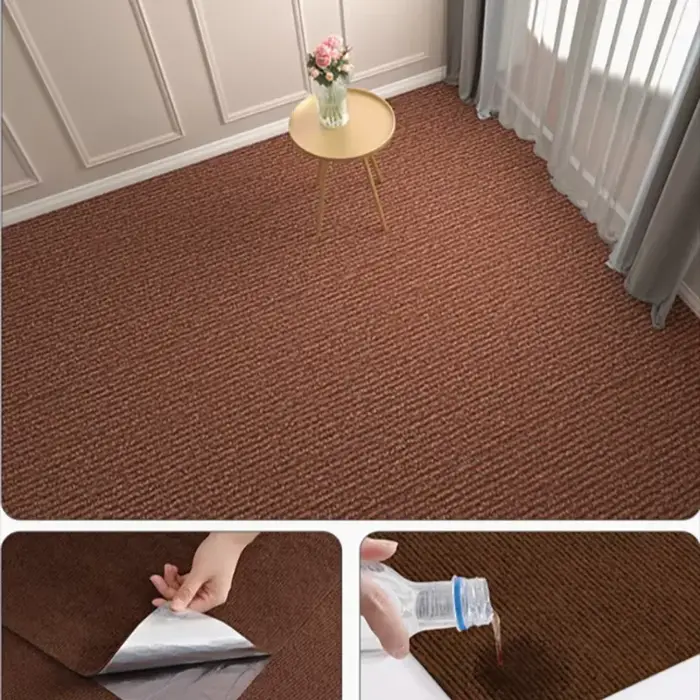 Tapis auto-adhésif de couleur unie