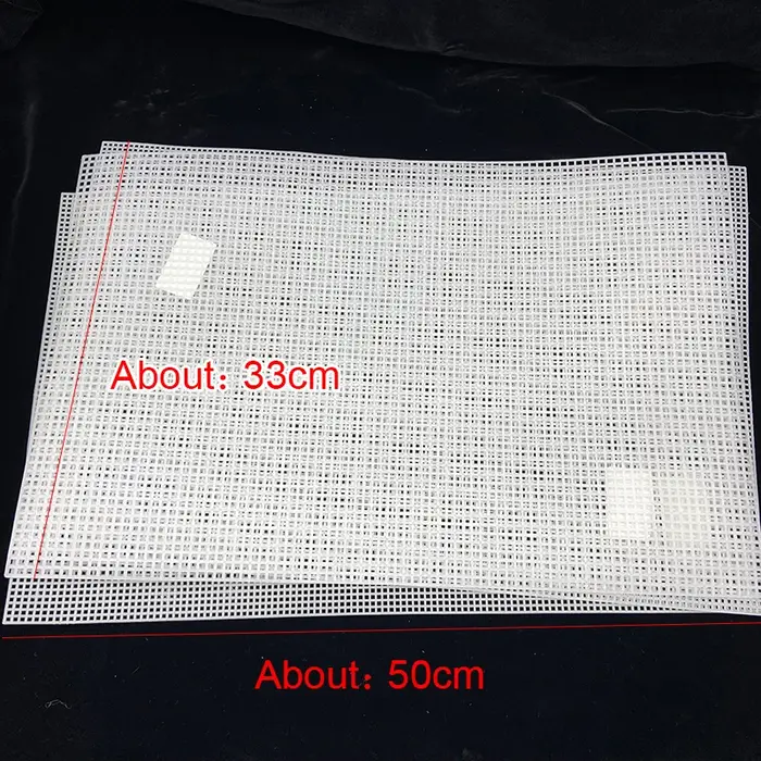 Crochet de fil de tapis de sac en tissu de maille en plastique