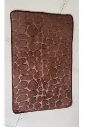 1 tapis de bain en galets gaufrés, tapis de sol absorbant en mousse à mémoire de forme, tapis de porte antidérapant, tapis de sol intérieur, accessoires de salle de bain