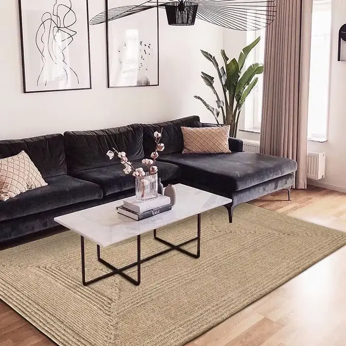 Tapis de sol tissé de luxe nordique