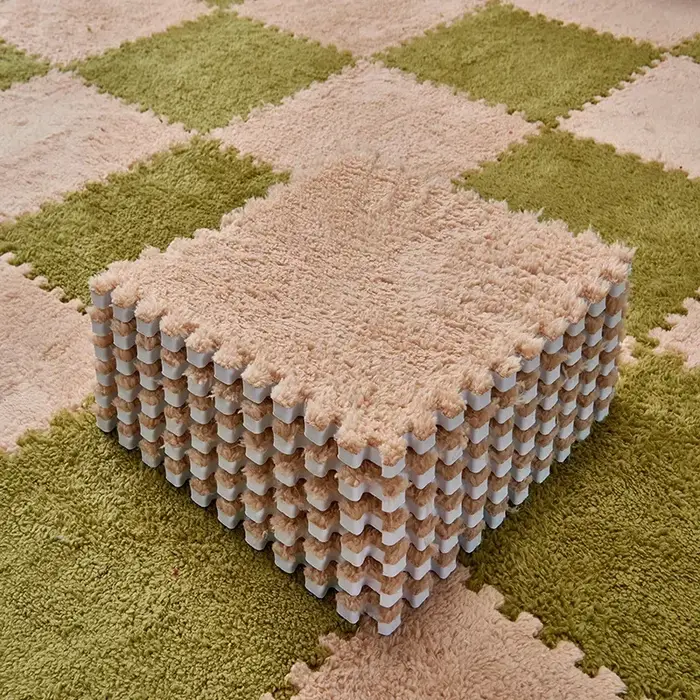 30X30 cm bricolage puzzle Shaggy tapis salon chambre doux sol zone