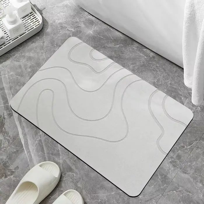 Tapis de bain en pierre de Diatomite d'intérieur