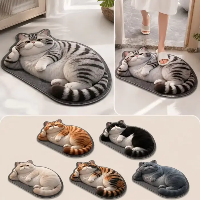 Tapis de sol 3D en terre de diatomée pour chat