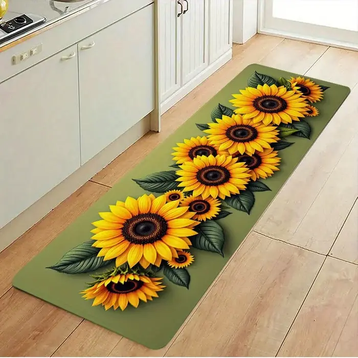 Tapis de sol VIKAMA motif tournesol floral pour l'automne, tapis de salon, tapis de canapé, tapis de