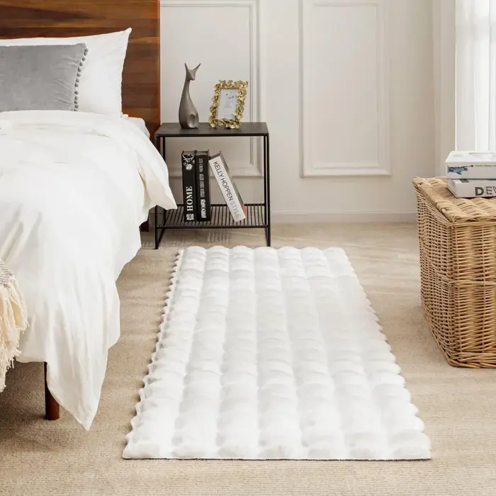 Tapis en polaire bulle épais