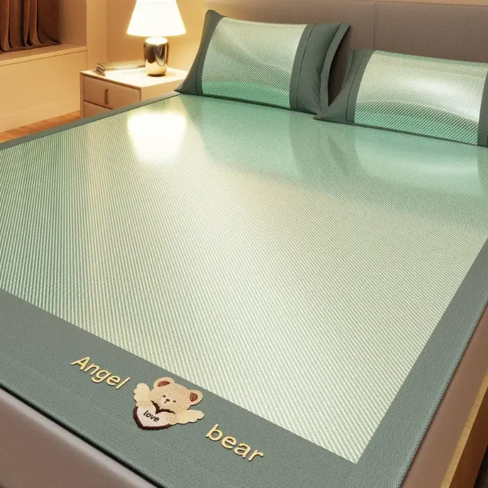 Tapis rafraîchissant en fibre de bambou pour l'été, 1 pièce, lit simple/double/grand lit/très grand 