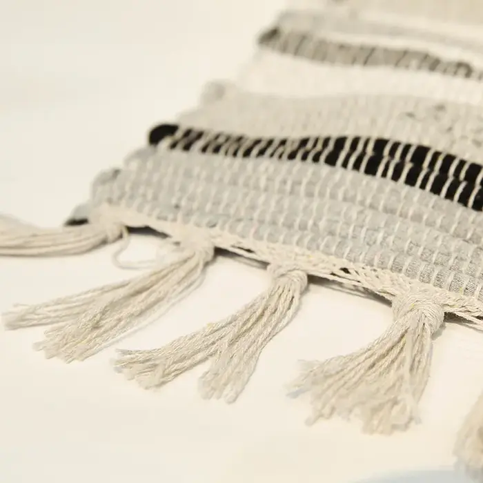 Tapis et tapis à pampilles rétro en tissu de coton