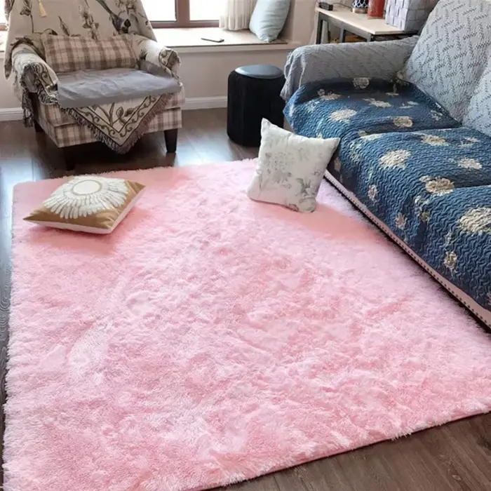 Tapis de chambre à coucher rose pour chambre d'enfant