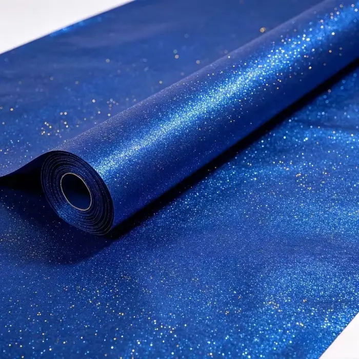 Tapis bleu élégant, tapis de défilé brillant