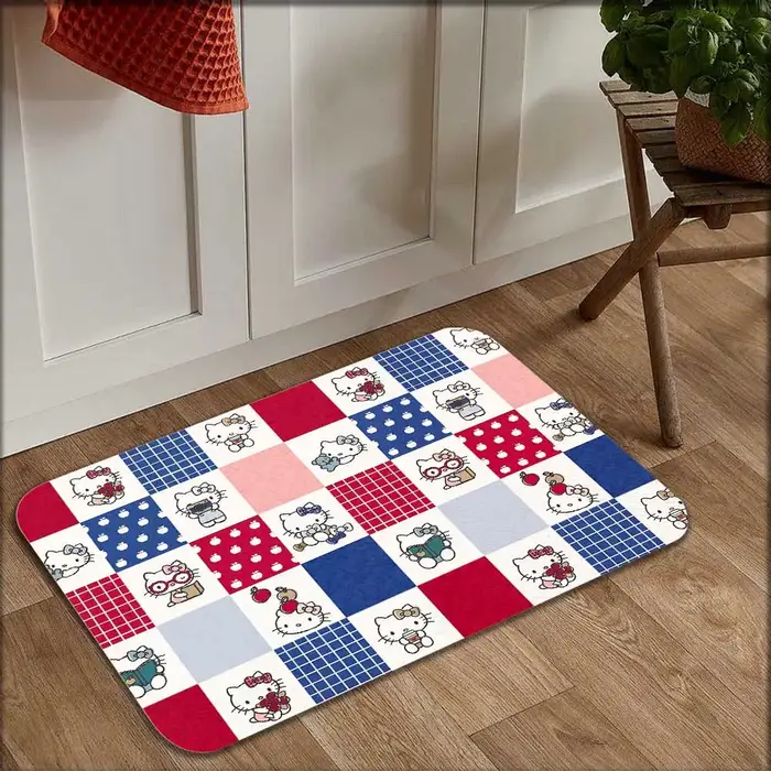 Tapis de dessin animé Kawaii Kitty dans le salon