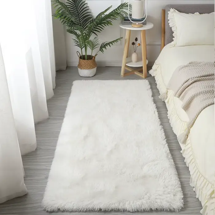 Tapis de chevet pour chambre d'enfant, tapis doux de sol pour filles mignonnes, décoration de salon,