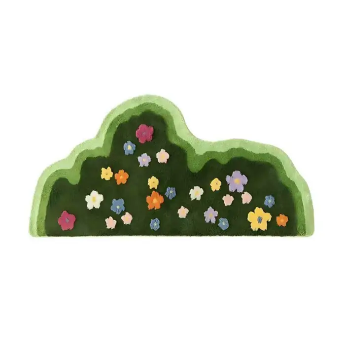 Tapis moderne irrégulier en imitation cachemire, antidérapant, à motif floral, pour chevet, absorban