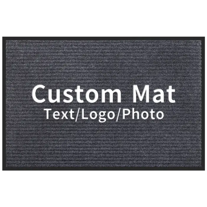Tapis d'entrée personnalisé pour entreprise, tapis sur mesure avec logo de marque, en PVC et coton,