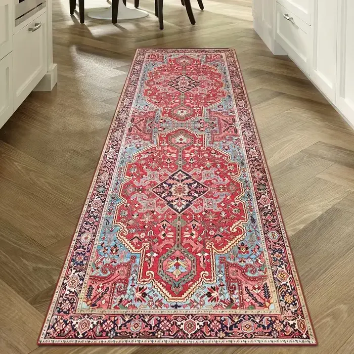 Tapis ethnique vintage VIKAMA - Antidérapant et durable