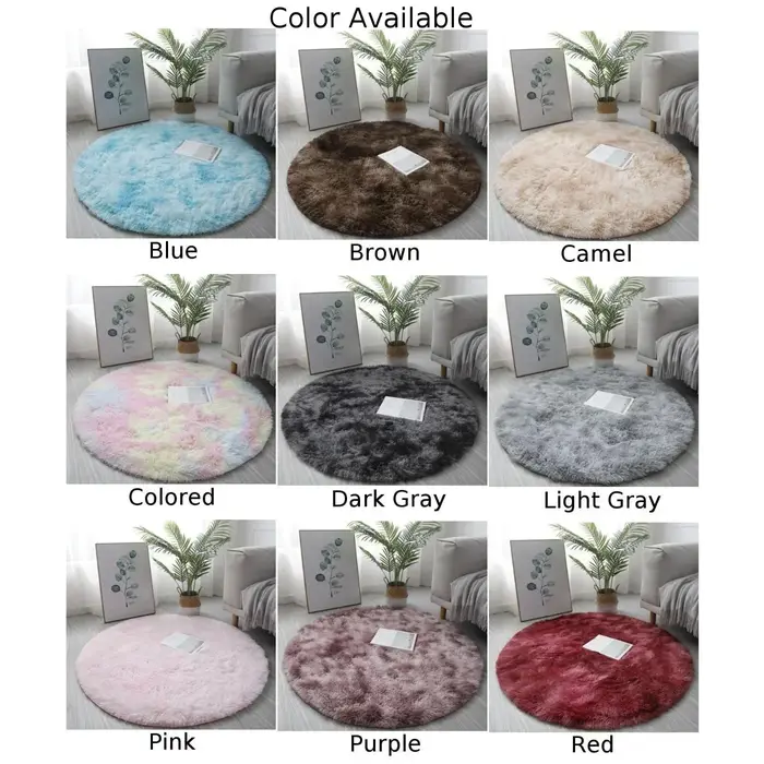 Tapis rond Shaggy Lea pour filles