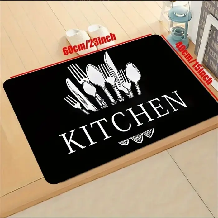 Tapis de sol noir pour cuisine