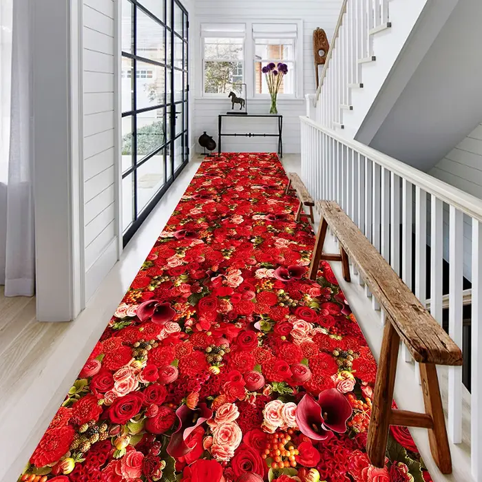 Tapis de couloir Long européen, décoration de salon, tapis de sol antidérapant, pour escaliers, hall