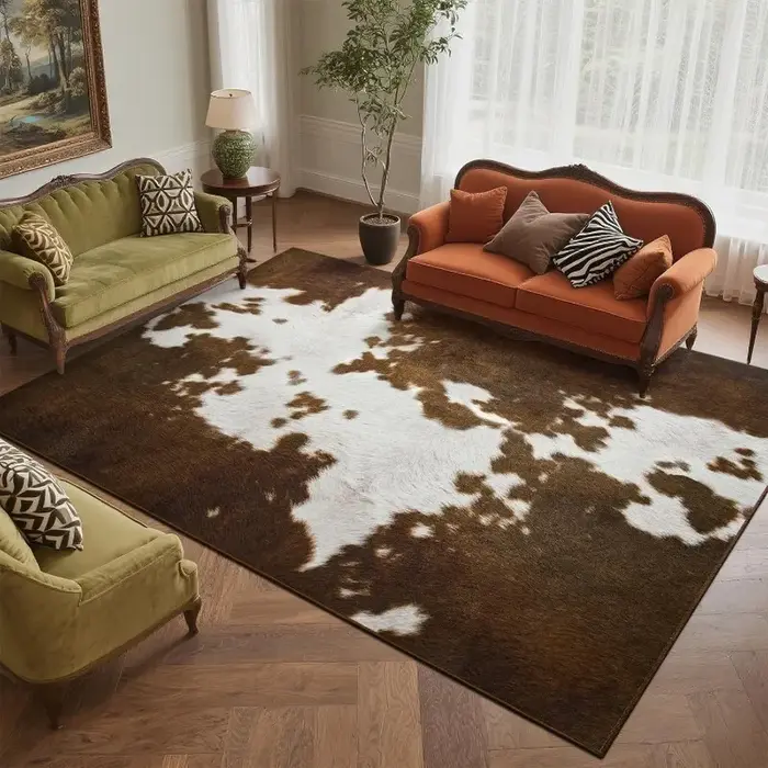 Tapis imprimé léopard antidérapant
