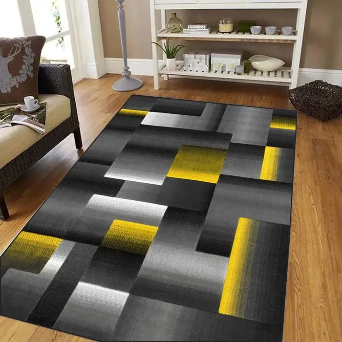 Tapis géométrique nordique pour salon décor de luxe moderne Table de canapé Tapis de grande surface Tapis de salle de bain Alfombra Para Cocina Tapis