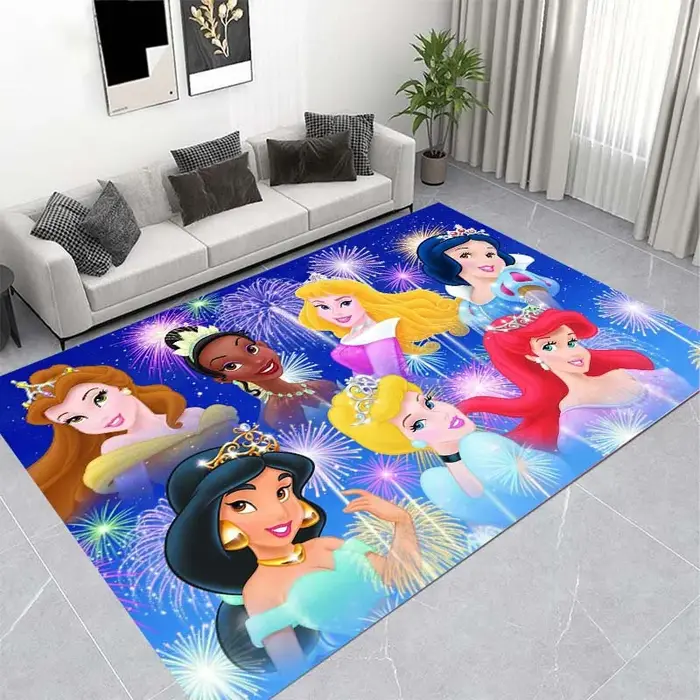 Magnifique tapis à thème princesse pour salon, chambre à coucher, canapé, paillasson, tapis décorati