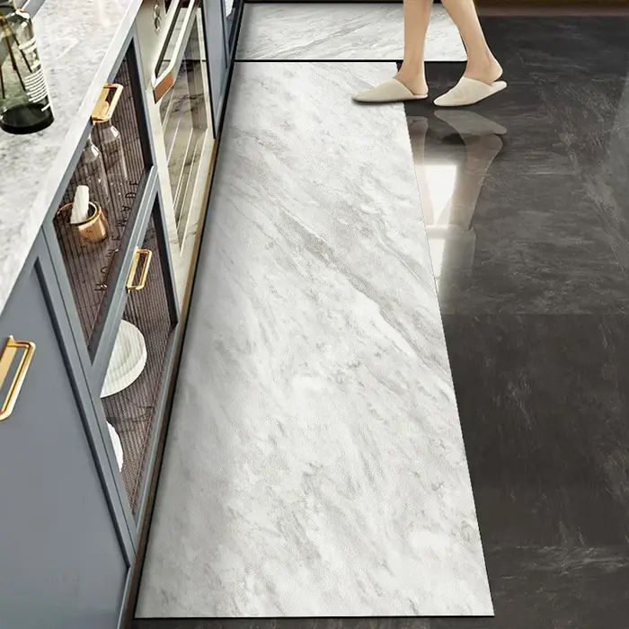 Tapis De Cuisine motif marbre