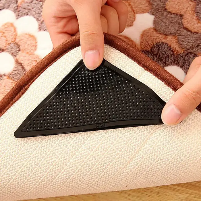 8 coussinets antidérapants pour coins de tapis