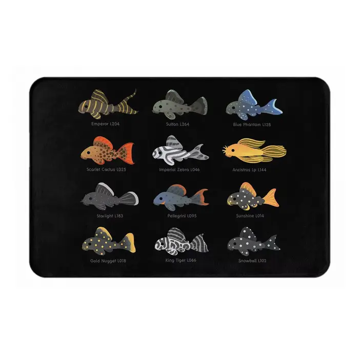 Pleco! Paillasson noir antidérapant, tapis de sol Durable pour cuisine, entrée, maison, salon, tapis