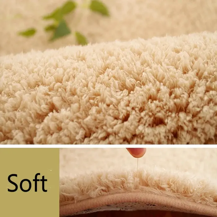 Tapis rond moelleux nordique pour chambre à coucher