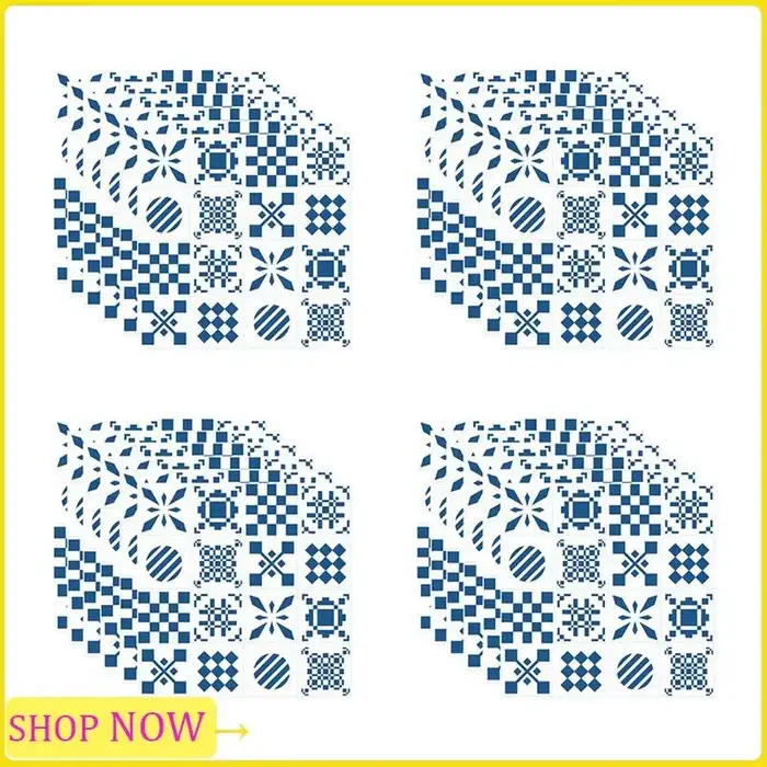 Carrelage géométrique bleu spécial