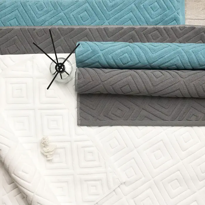 Inyahome-Tapis de serviette en coton blanc pour hôtel de luxe