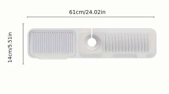 Évier de cuisine anti-éclaboussures avec 7 ° Conception de pente | Tapis de robinet à vidange rapide