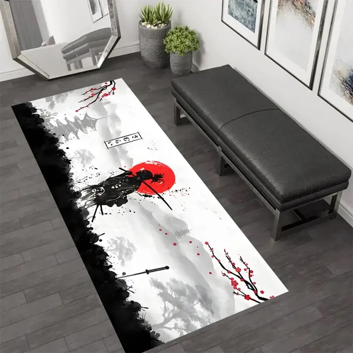 Tapis de sol japonais Ninja Warrior, décoration d'intérieur, thème anime, tapis de sol pour salon, c