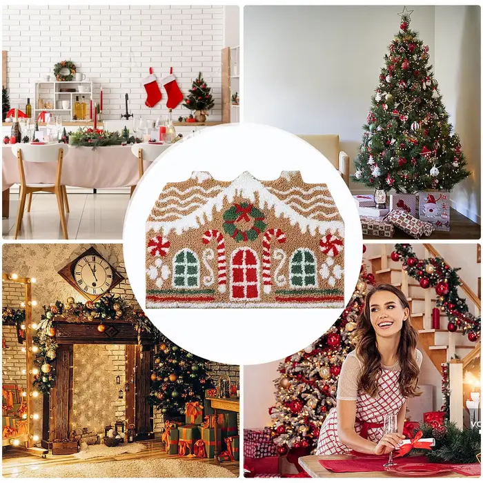 Tapis de porte d'entrée de noël
