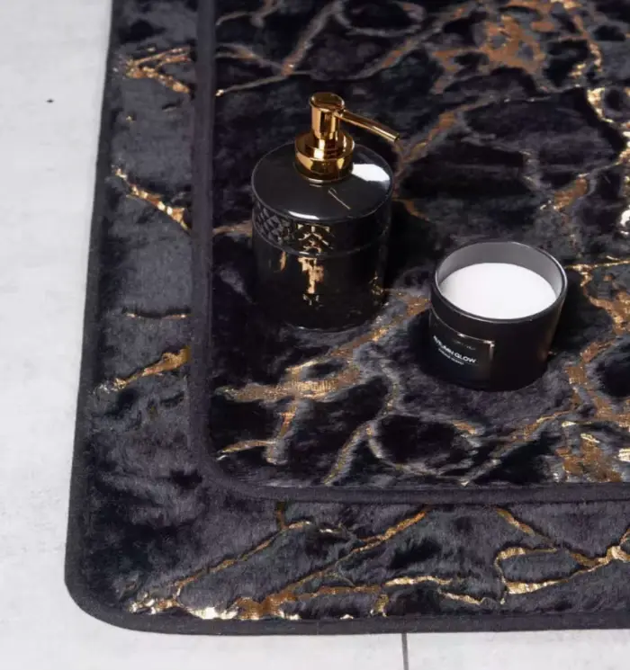 Tapis de salle de bain en marbre