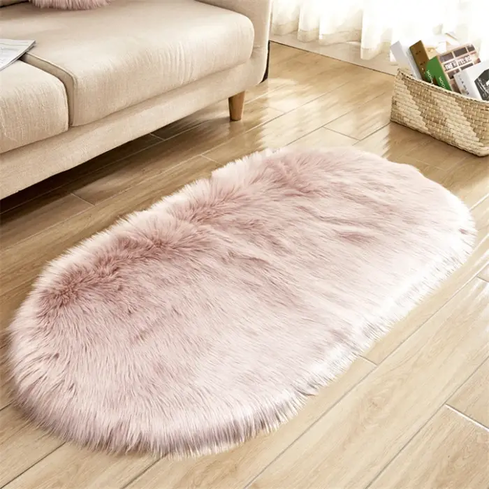 Couverture rouge fausse fourrure Imitation laine tapis sol couleur Pure