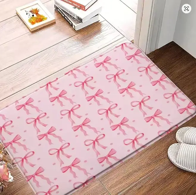 Tapis d'entrée avec nœud papillon, Simple et mignon, antidérapant, pour salon, chambre à coucher, cu