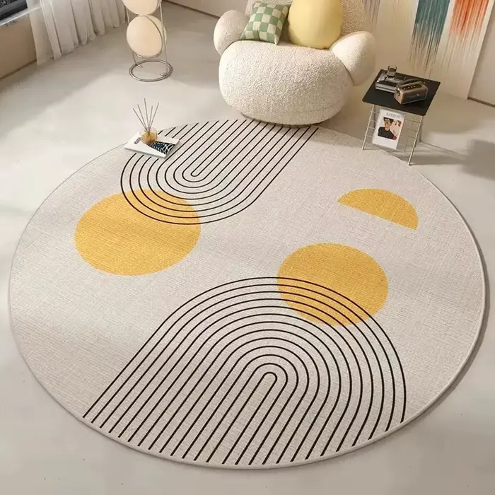 VIKAMA Tapis rond moderne et minimaliste