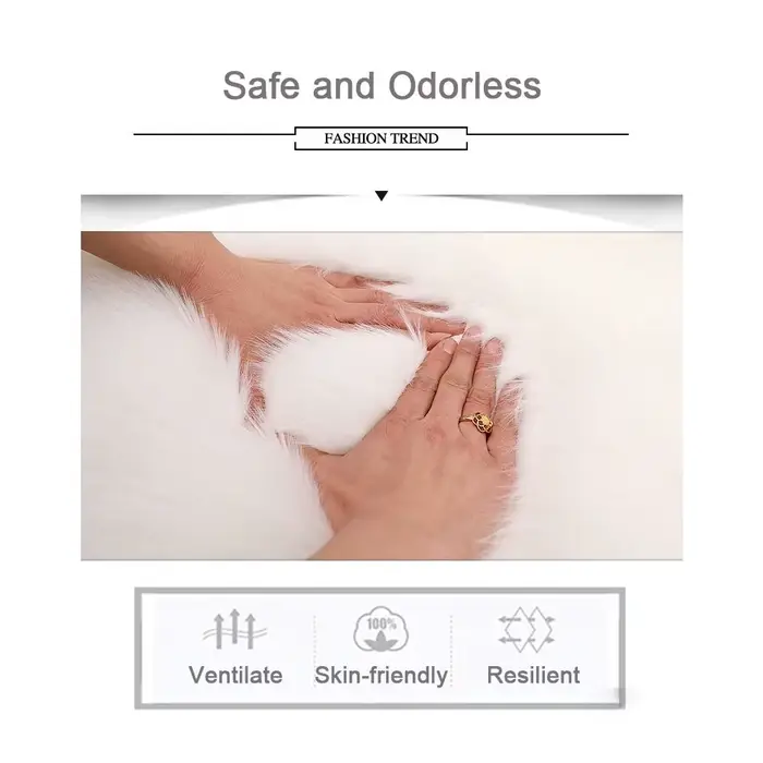 Tapis pelucheux lavable pour chambre à coucher