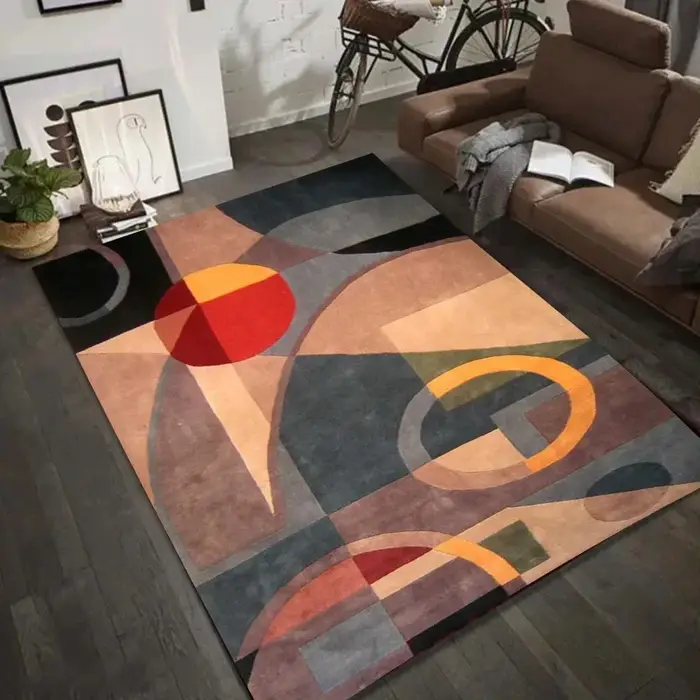 Tapis géométrique Art Déco VIKAMA, tapis à motifs abstraits pour salon, chambre à coucher, décoration intérieure 