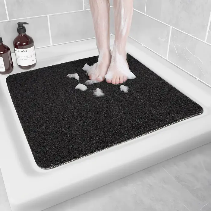 Tapis de douche/baignoire antidérapant et confortable en PVC