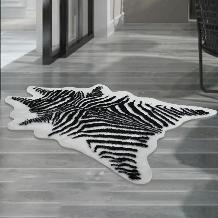 Tapis de vache en Faux fourrure douce de grande taille