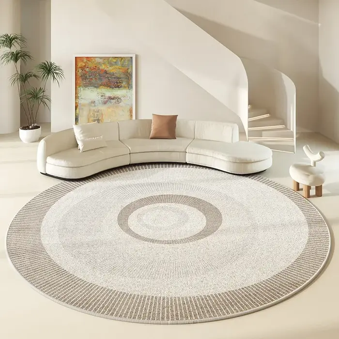 Tapis rond de grande surface pour salon
