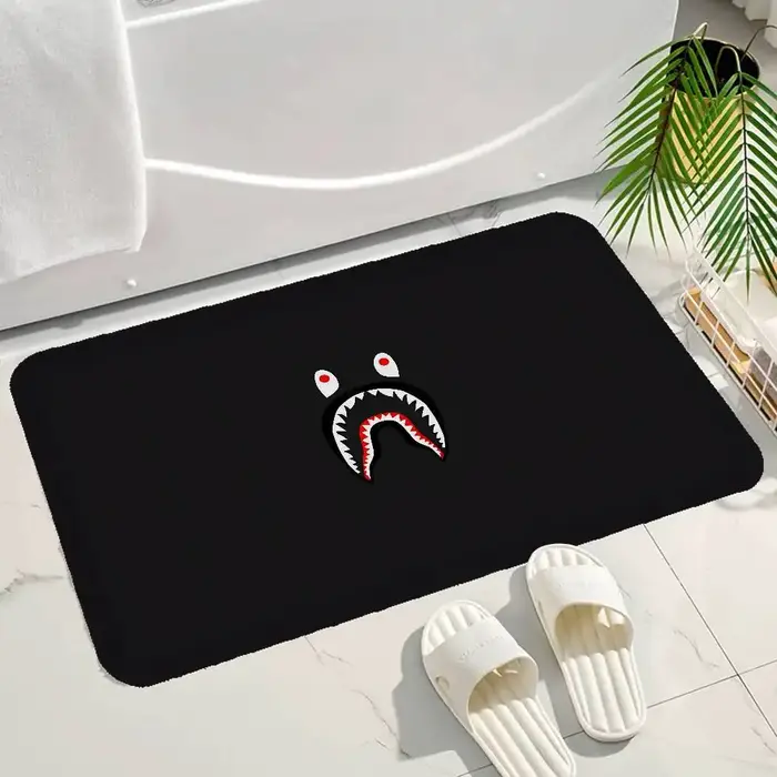 B-BAPE-E – paillasson avec logo, style nordique, pour chambre à coucher, salon, balcon, antidérapant