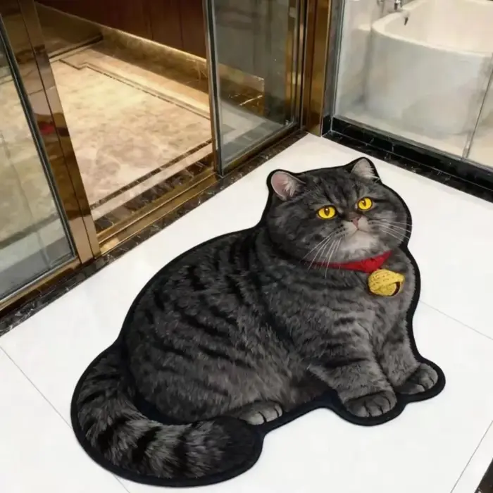 Tapis de bain en diatomite en forme de chat mignon 40*60cm, antidérapant, séchage rapide, tapis de s