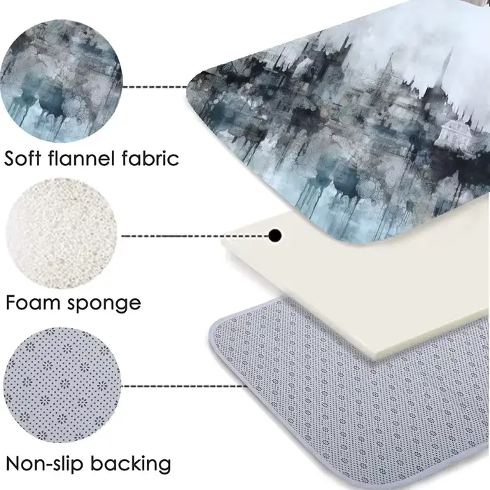 Tapis de tapis lavable moderne pour chambre en direct