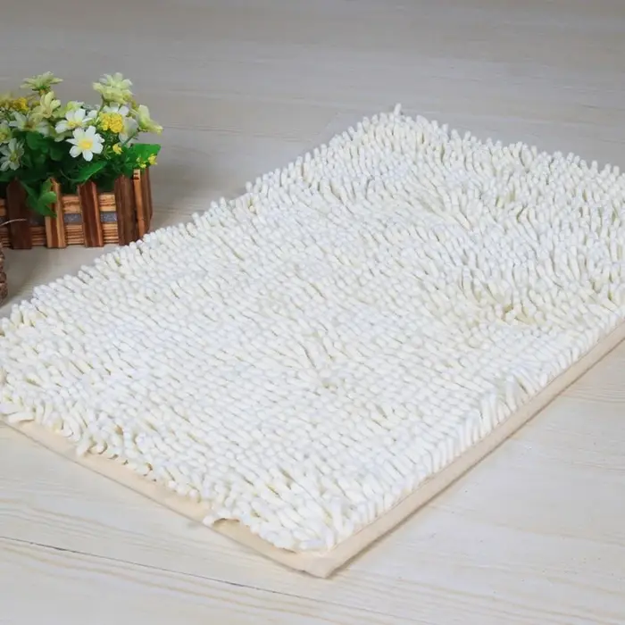 Nouveau 40*60 cm tapis de bain Chenille Anti moule anti-dérapant tapis de bain lavable en Machine Ex