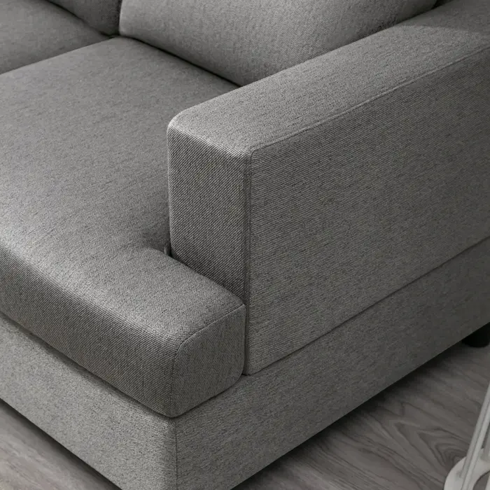 HORGgland-Canapé 3 places en tissu lin, confortable, moderne, pour salon